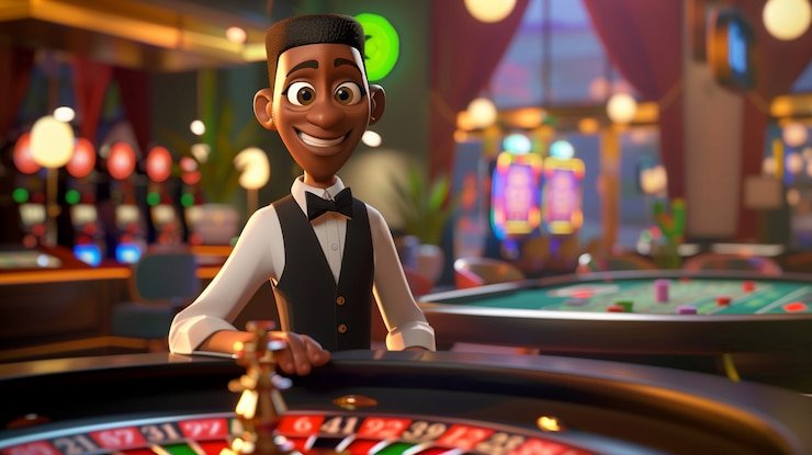Pengguna bermain live casino di perangkat smartphone dengan grafik tajam